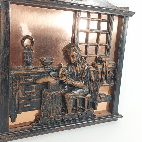 Vintage CopperSmith 3D Wall Hanging Picture Coppercraft Guild Copper Figure - Picture 5 of 8